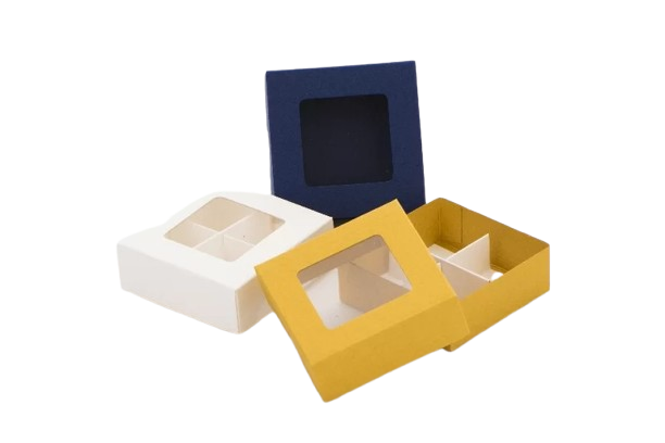 4 db-os csokis doboz 75x75x30 mm